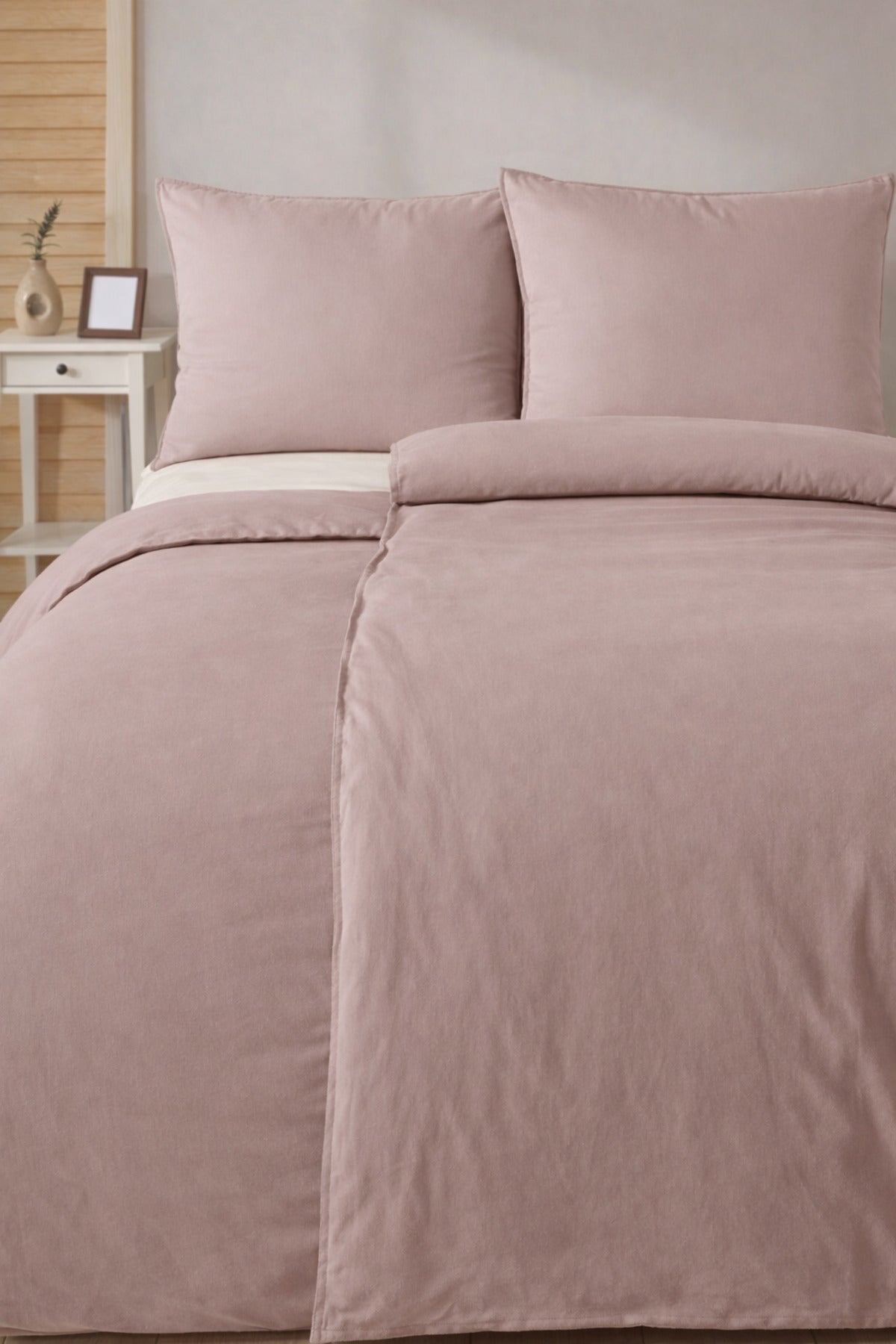 Yıkanmış Doğal Pamuk Nevresim Takımı | Washed Cotton | %100 Pamuk | ( Çarşaflı )
