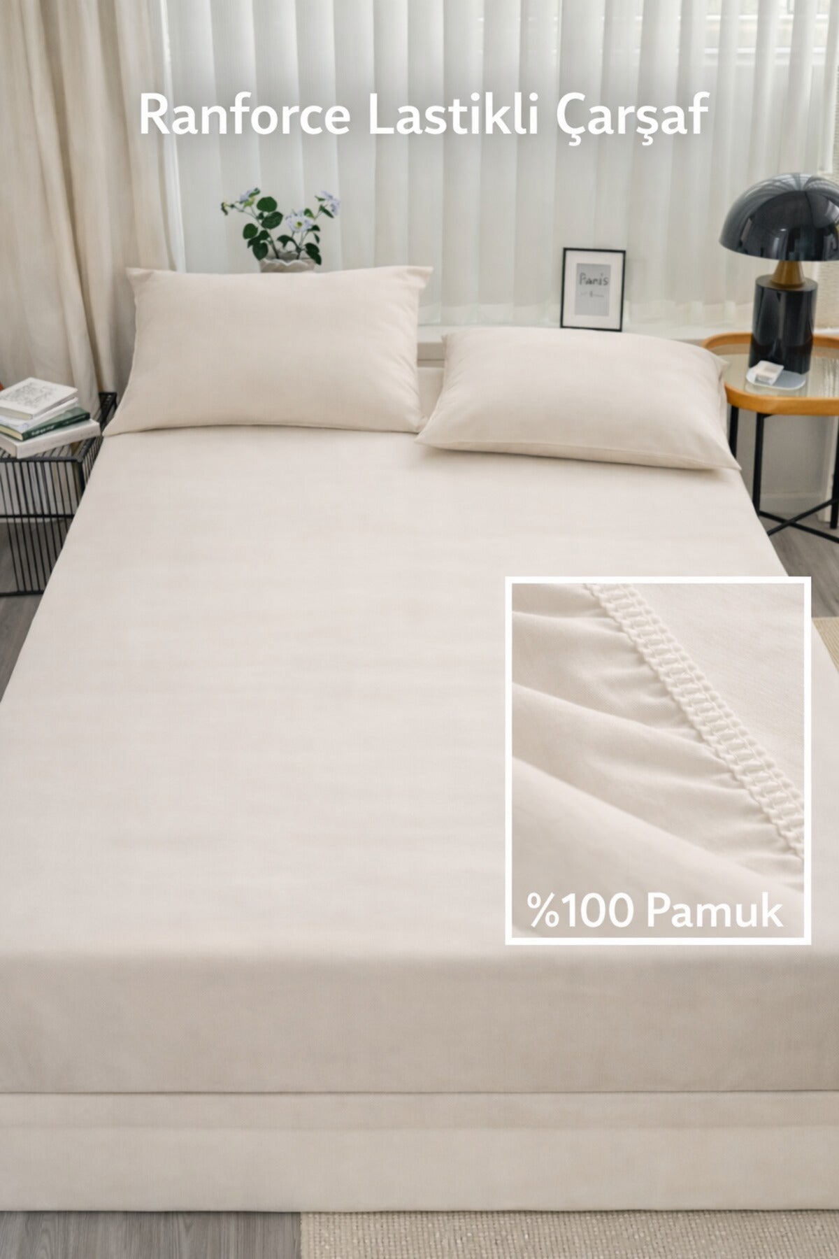 Ranforce %100 Pamuk Lastikli Fitted Çarşaf Seti | Yastık Kılıflı