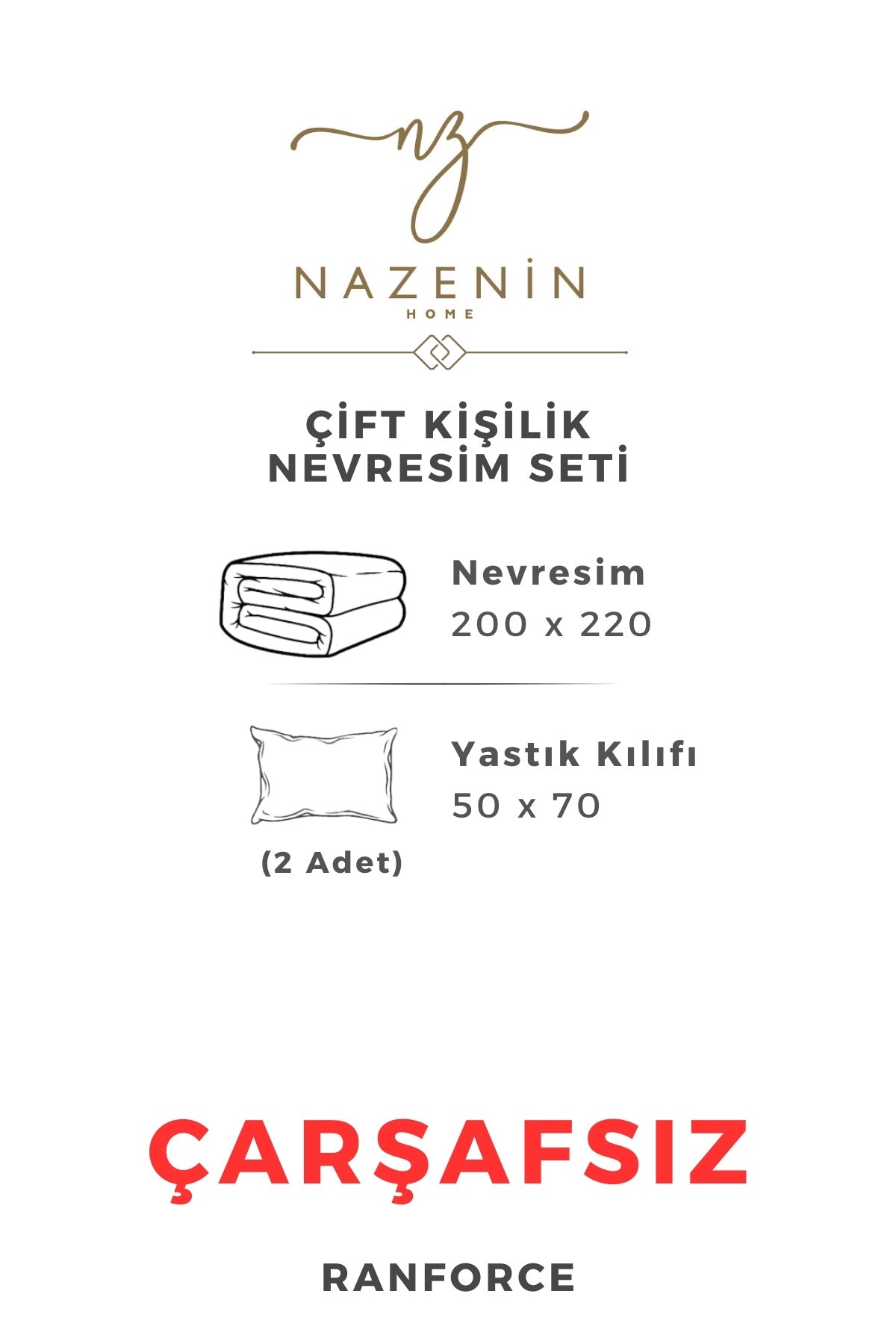 Ranforce Mila Nevresim Seti %100 Pamuk | Çarşafsız