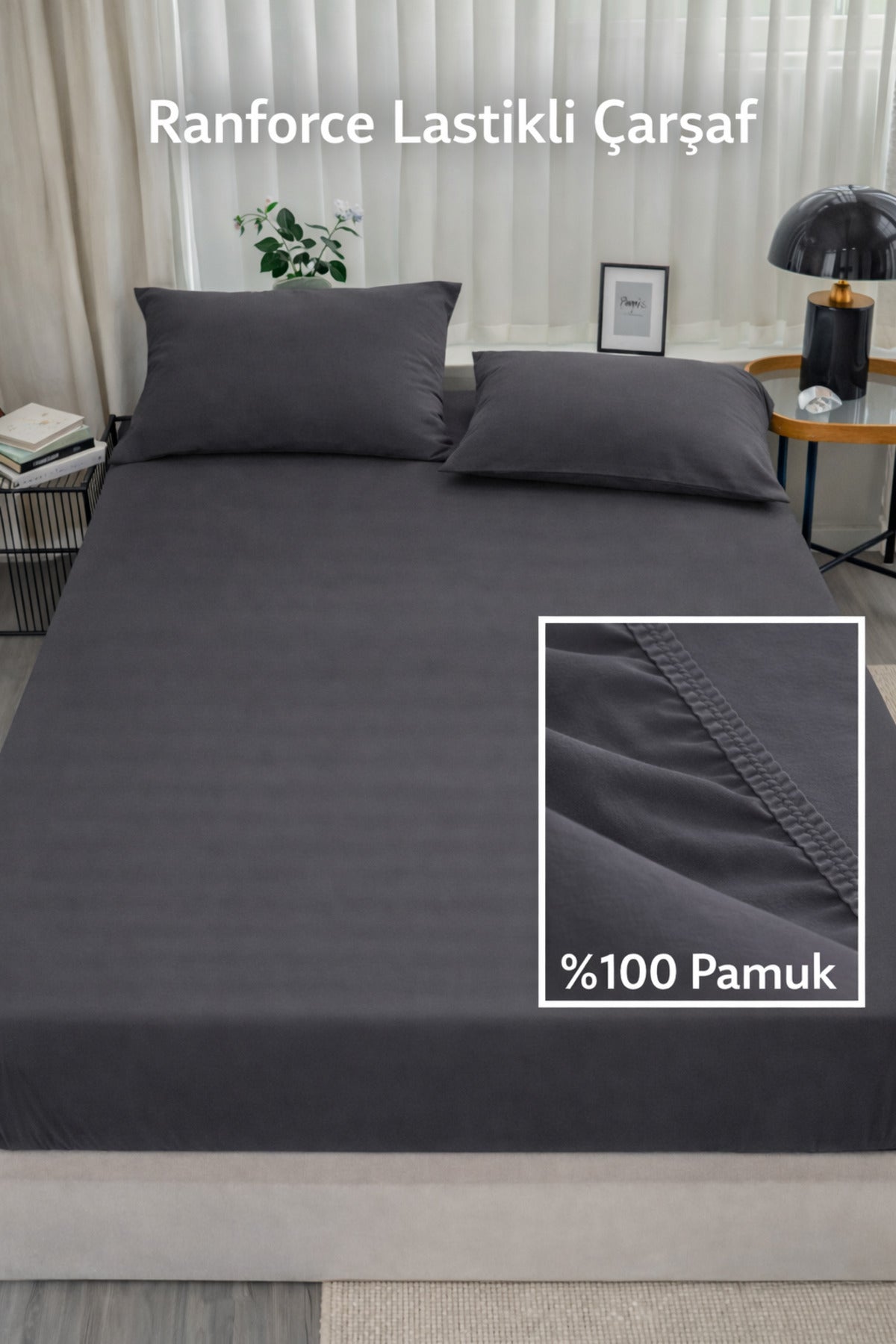 Ranforce %100 Pamuk Lastikli Fitted Çarşaf Seti | Yastık Kılıflı