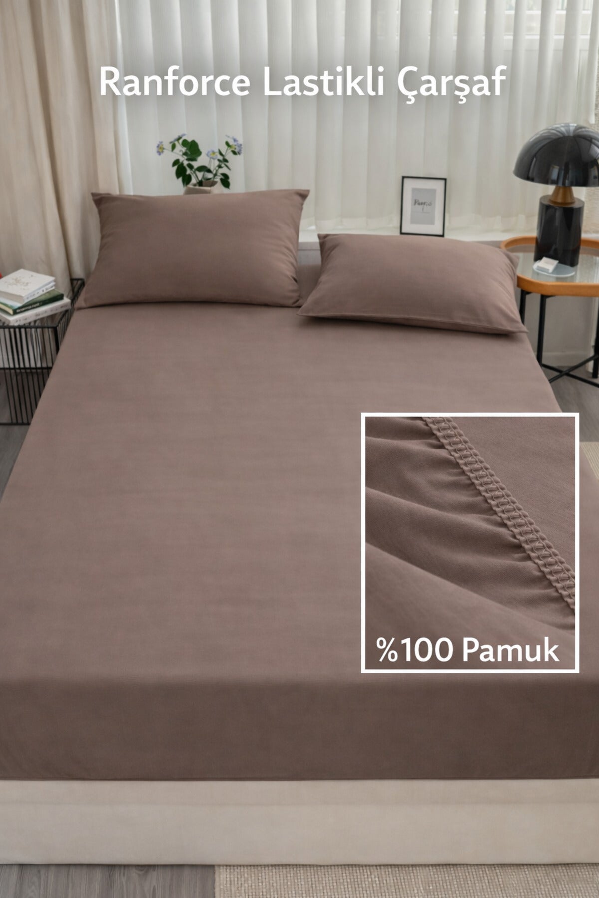 Ranforce %100 Pamuk Lastikli Fitted Çarşaf Seti | Yastık Kılıflı