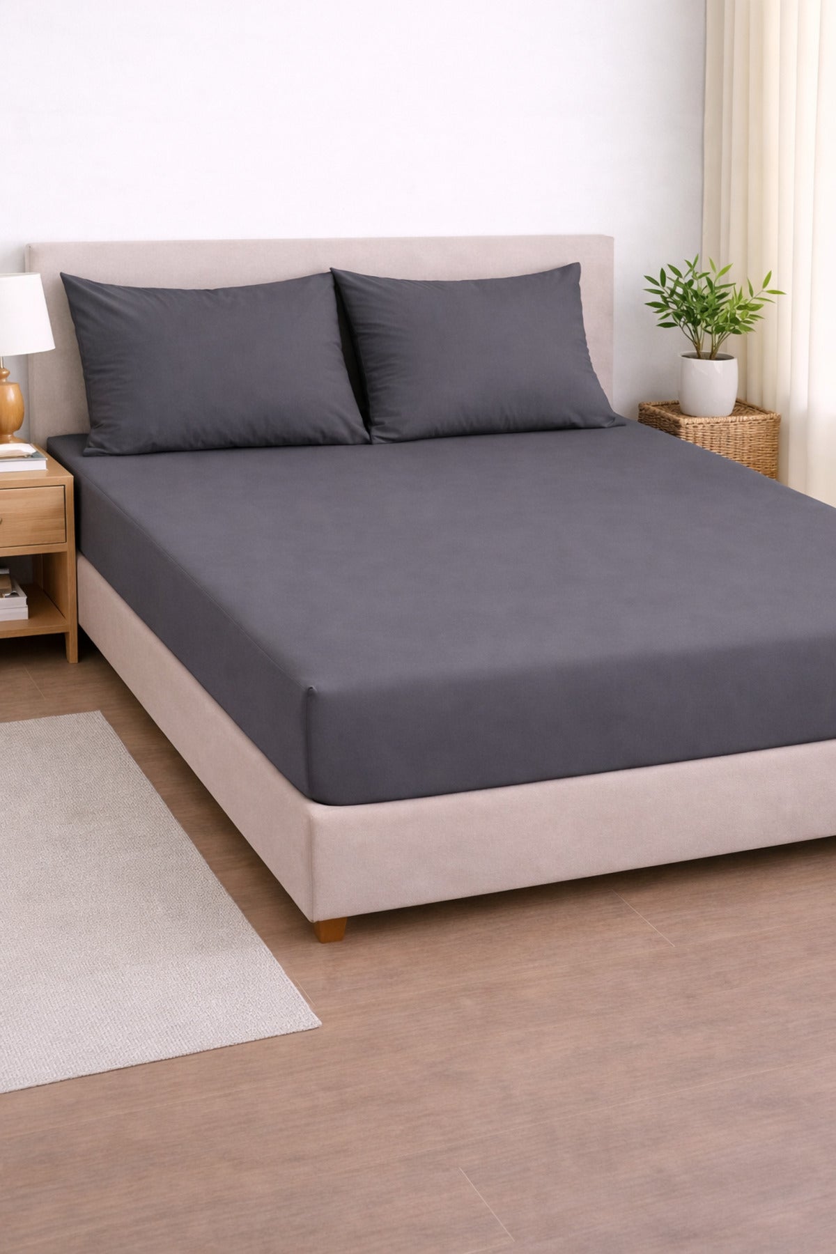 Saten %100 Pamuk 210 TC | 82 Tel Lastikli Fitted Çarşaf Seti | Yastık Kılıflı | Tek ve — Barkod 8682856035171