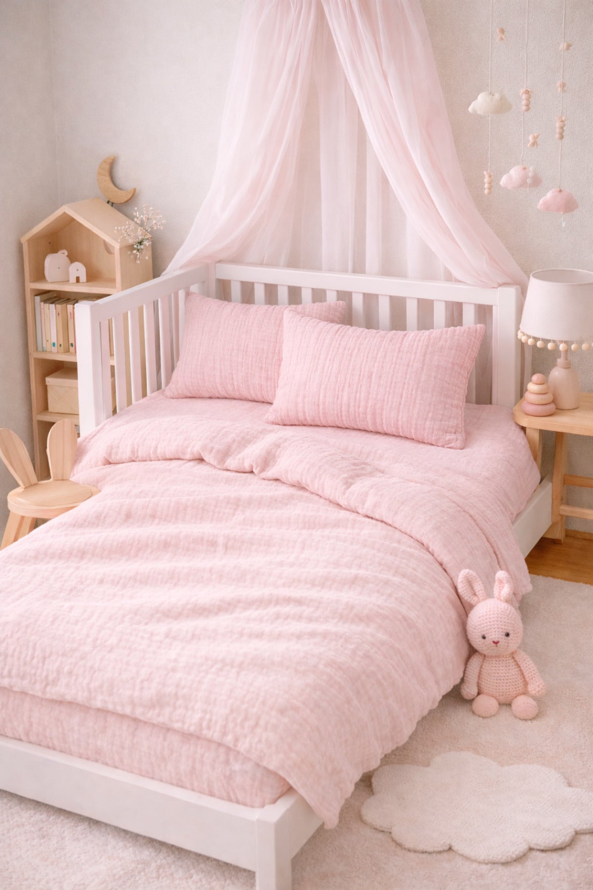 Müslin Bebek Nevresim Takımı %100 Pamuk ( 2 Kat )
