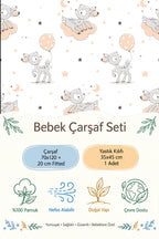 Bambi %100 Pamuk Ranforce Bebek Lastikli Çarşaf Seti