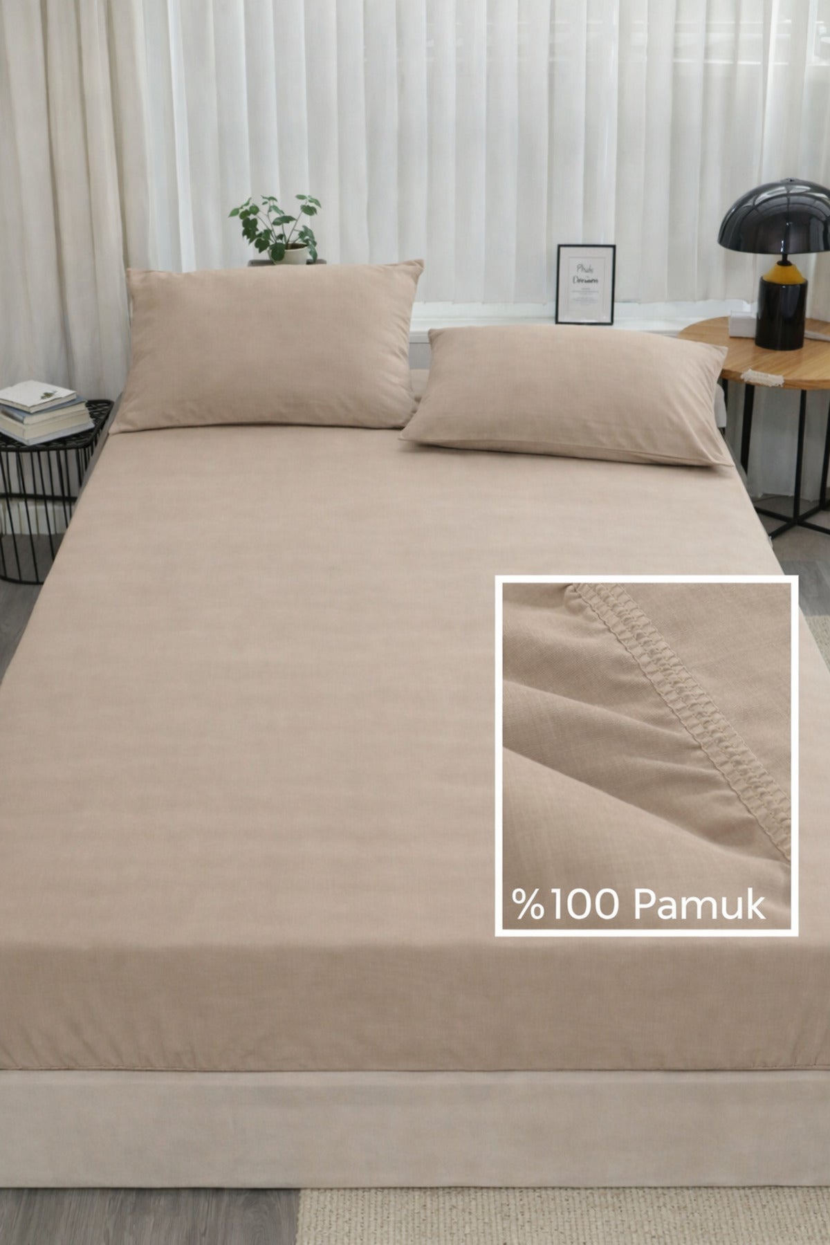 Ranforce %100 Pamuk Lastikli Fitted Çarşaf Seti | Yastık Kılıflı
