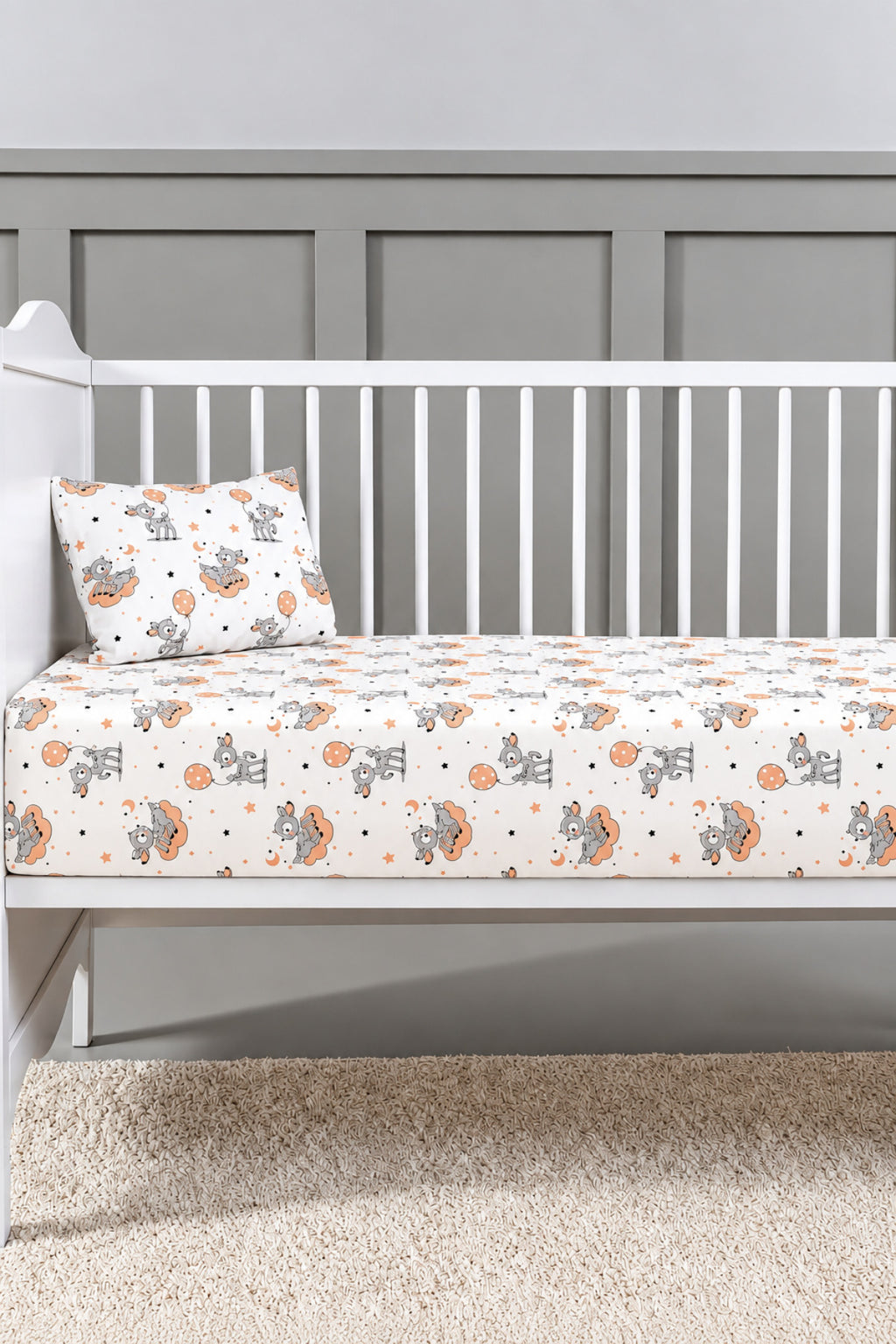 Bambi %100 Pamuk Ranforce Bebek Lastikli Çarşaf Seti