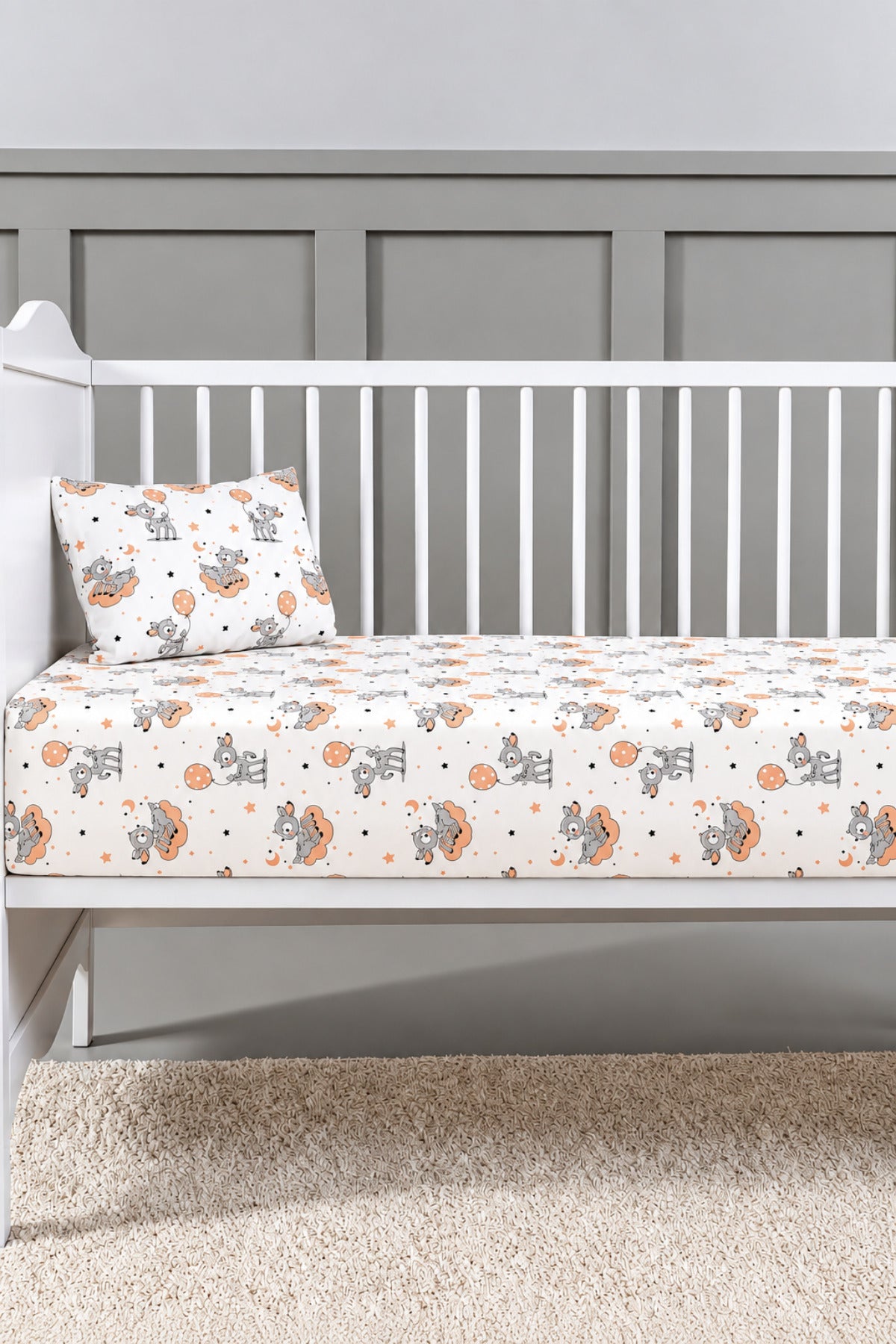 Bambi %100 Pamuk Ranforce Bebek Lastikli Çarşaf Seti