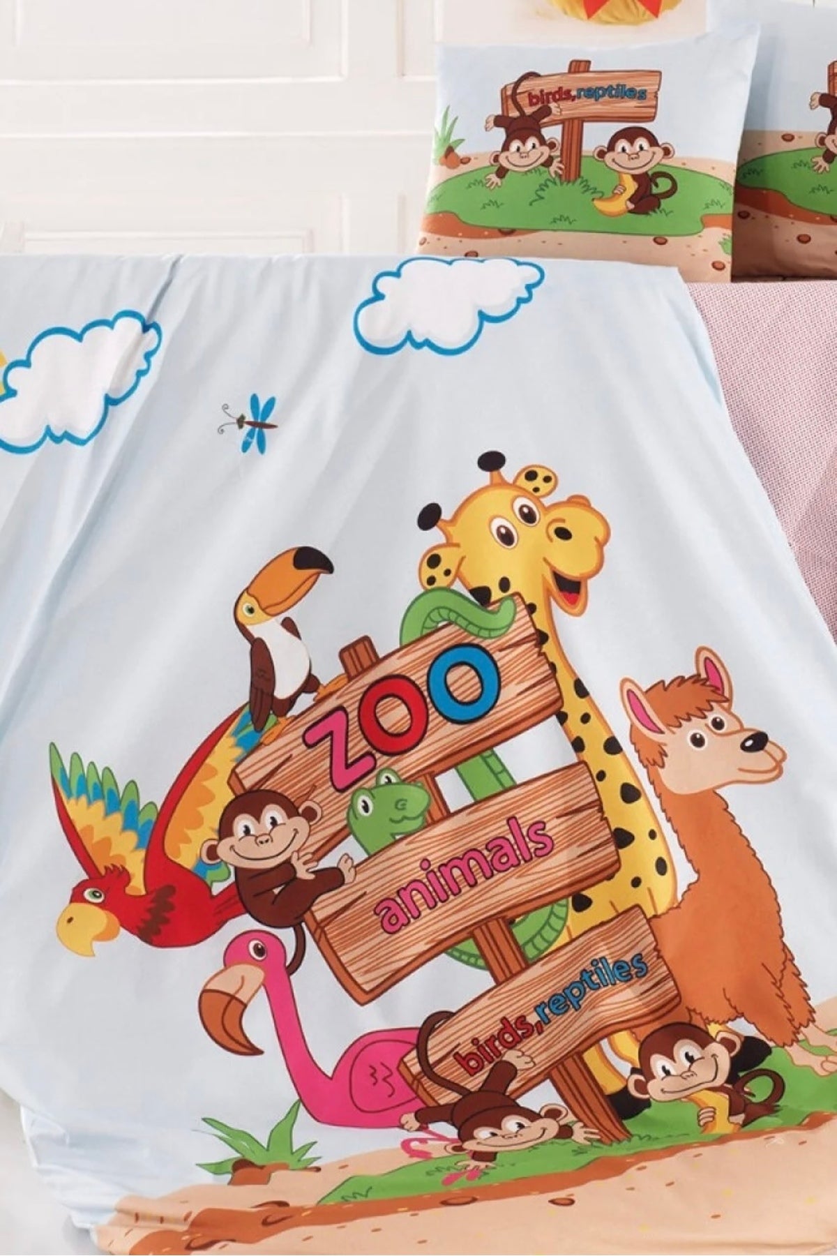Zoo %100 Pamuk Ranforce Bebek Nevresim Takımı