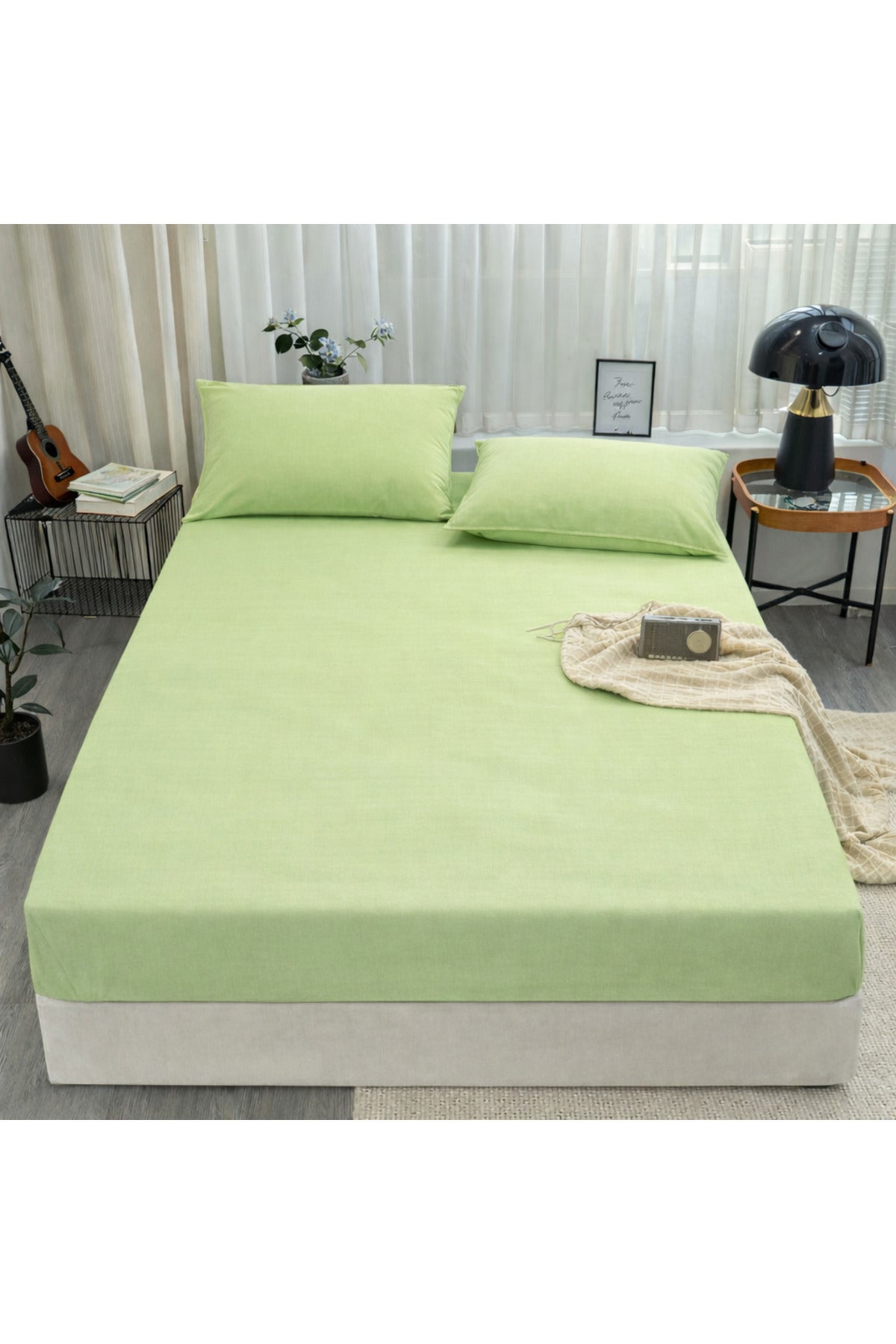 Ranforce %100 Pamuk Lastikli Fitted Çarşaf Seti | Yastık Kılıflı — Barkod 8682856035508
