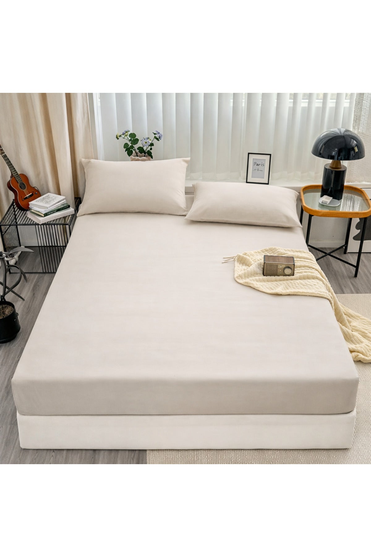 Ranforce %100 Pamuk Lastikli Fitted Çarşaf Seti | Yastık Kılıflı