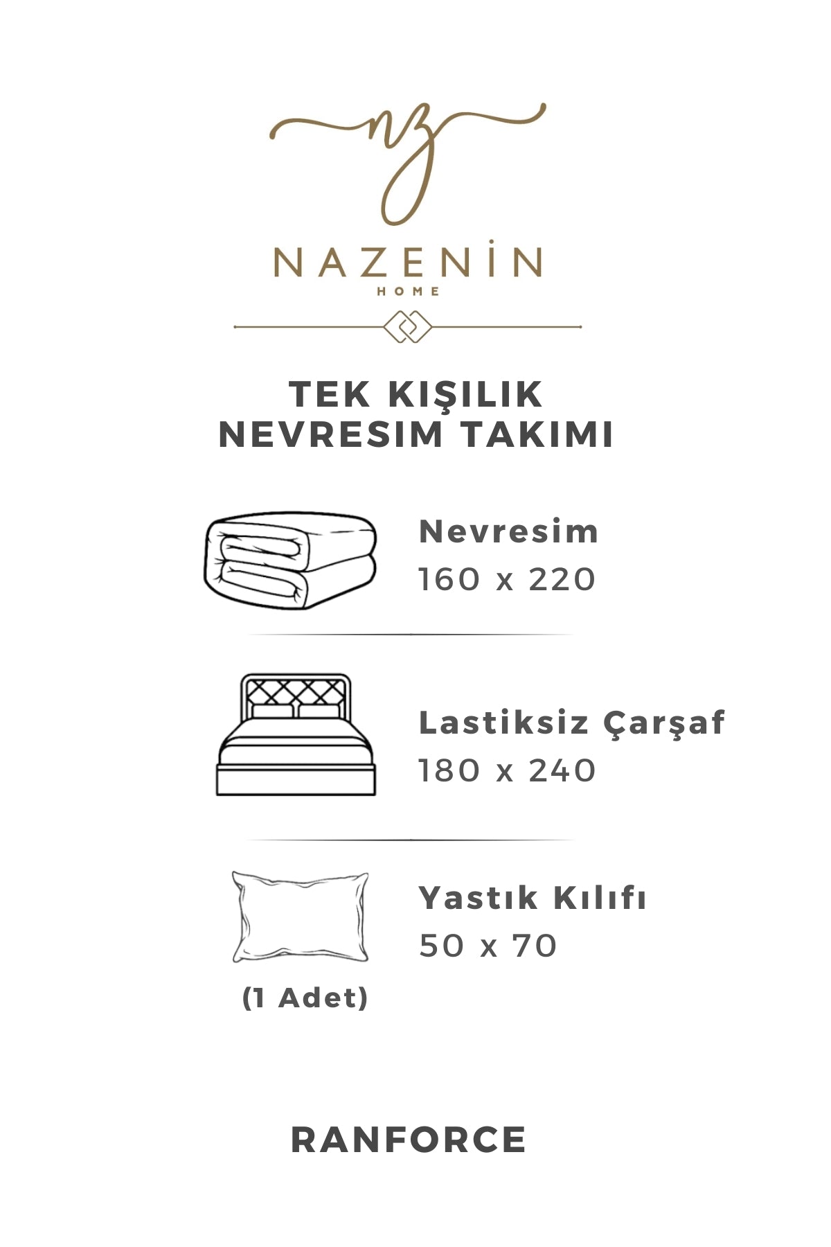 Ranforce Palermo %100 Pamuk Nevresim Takımı | Çarşaflı