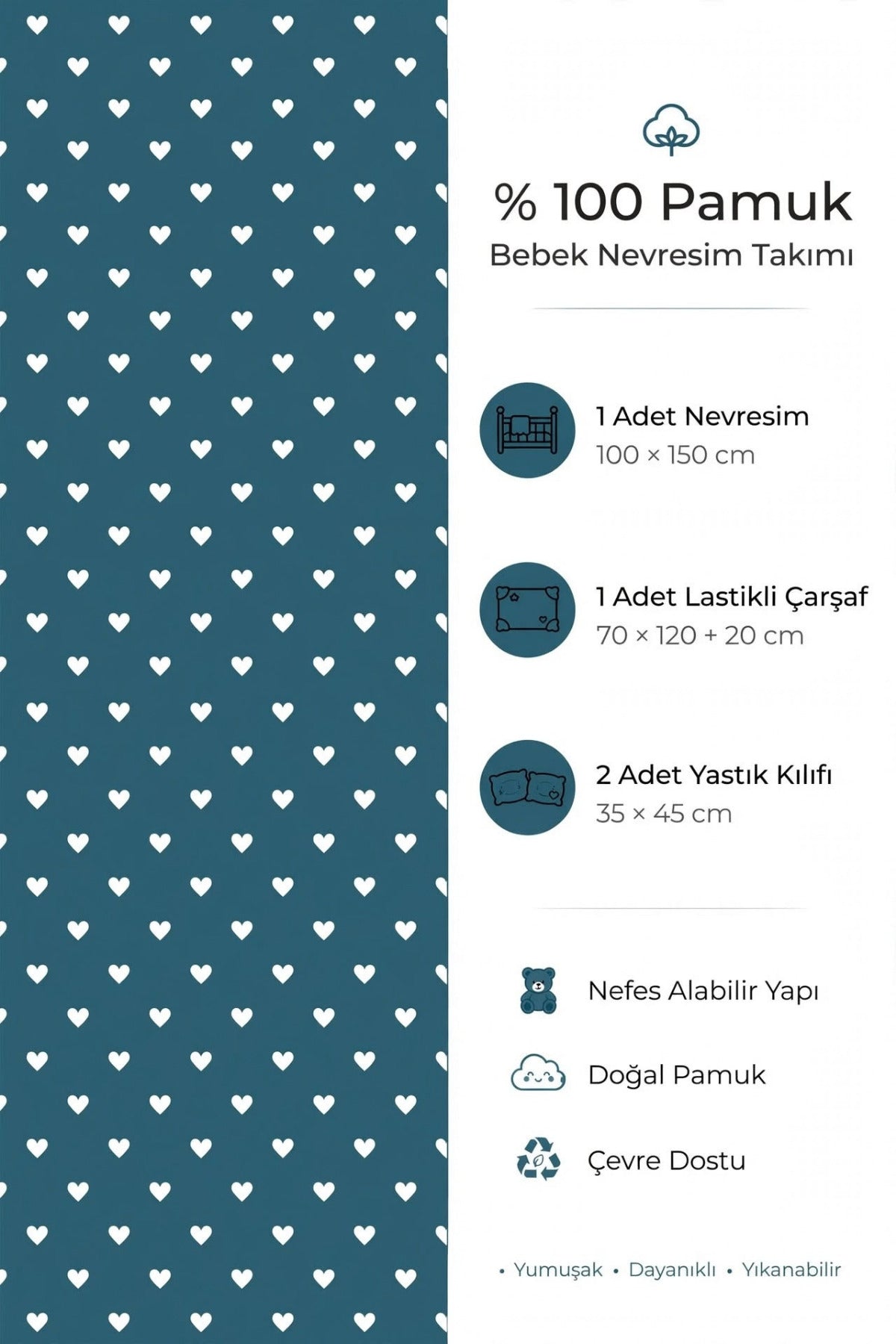 Dalmatian %100 Pamuk Ranforce Bebek Nevresim Takımı