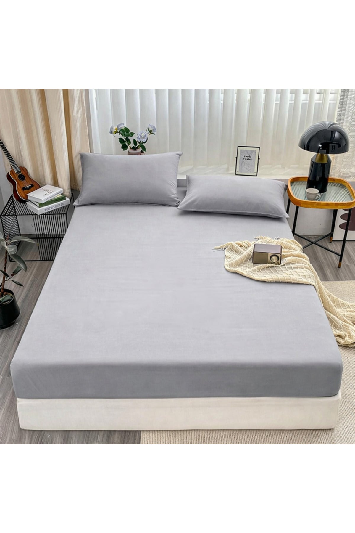 Ranforce %100 Pamuk Lastikli Fitted Çarşaf Seti | Yastık Kılıflı — Barkod 8682856039223