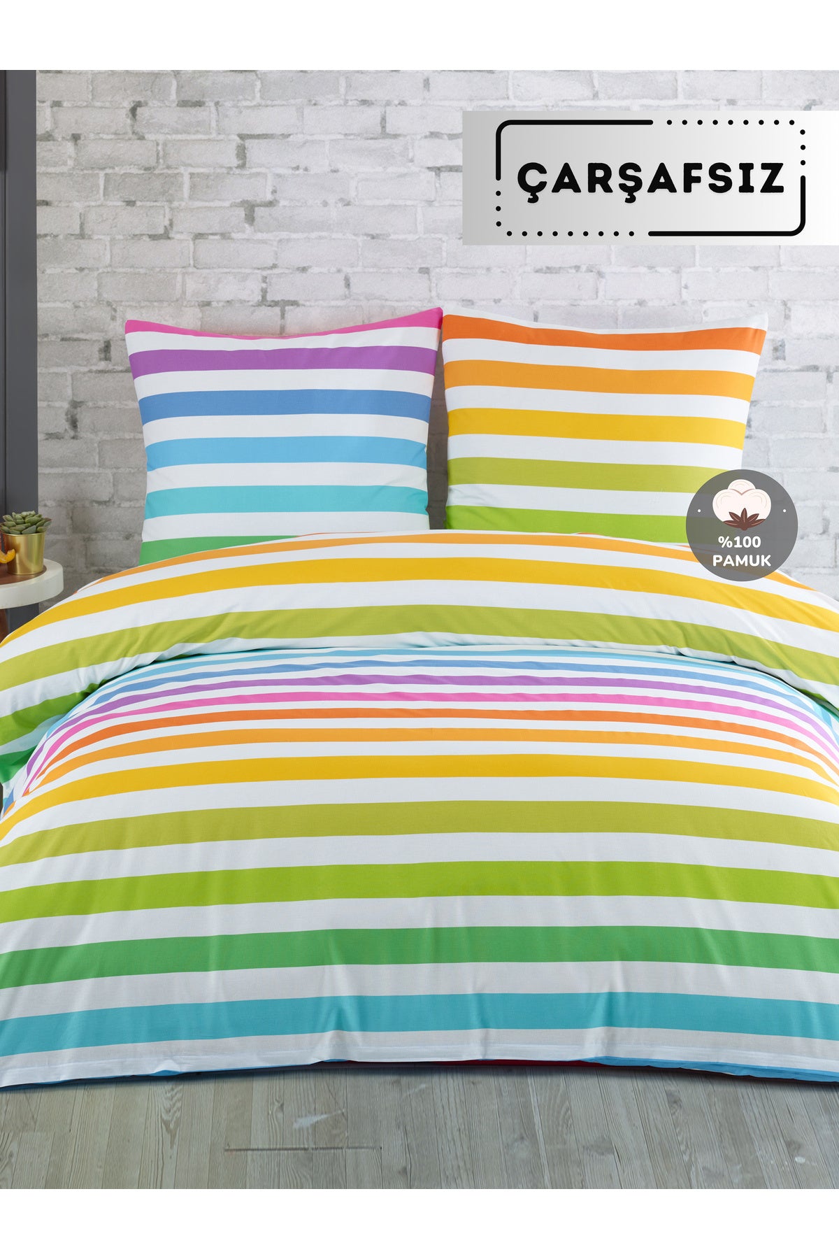 Ranforce Rainbow Nevresim Seti %100 Pamuk | Çarşafsız