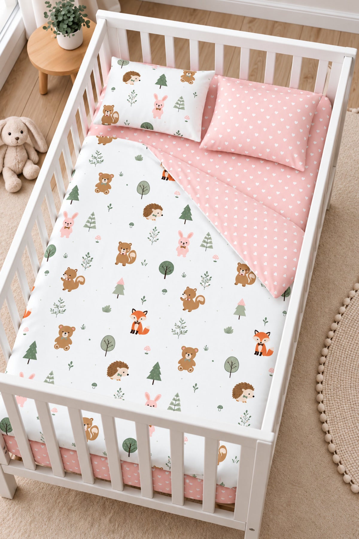 Pretty Animals %100 Pamuk Ranforce Bebek Nevresim Takımı