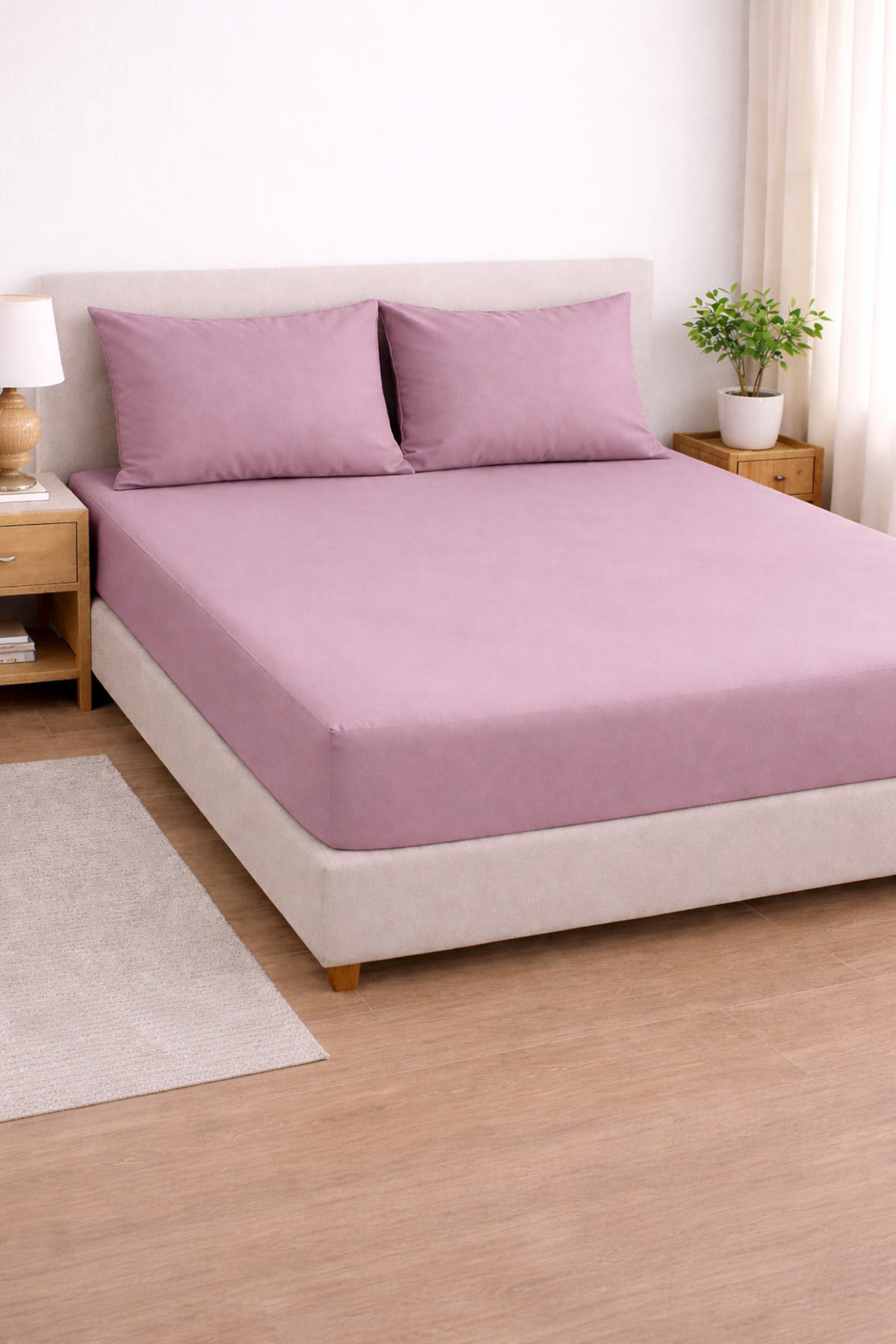 Saten %100 Pamuk 210 TC | 82 Tel Lastikli Fitted Çarşaf Seti | Yastık Kılıflı | Tek ve — Barkod 86828560356345