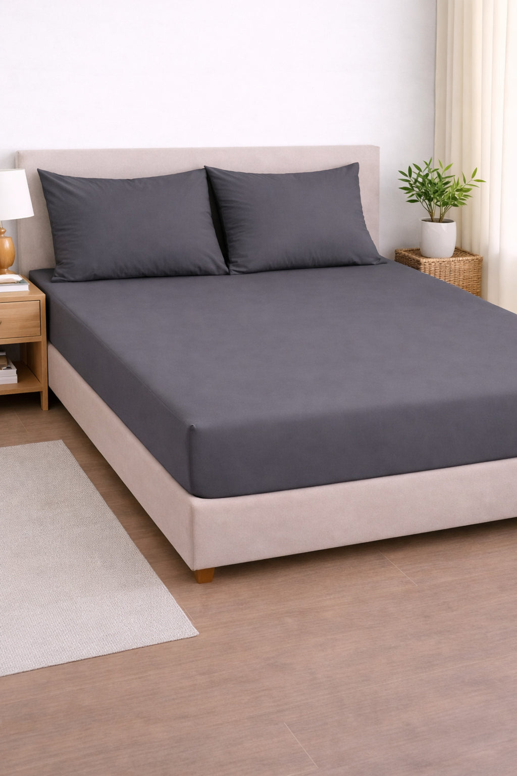 Saten %100 Pamuk 210 TC | 82 Tel Lastikli Fitted Çarşaf Seti | Yastık Kılıflı | Tek ve — Barkod 8682856035164