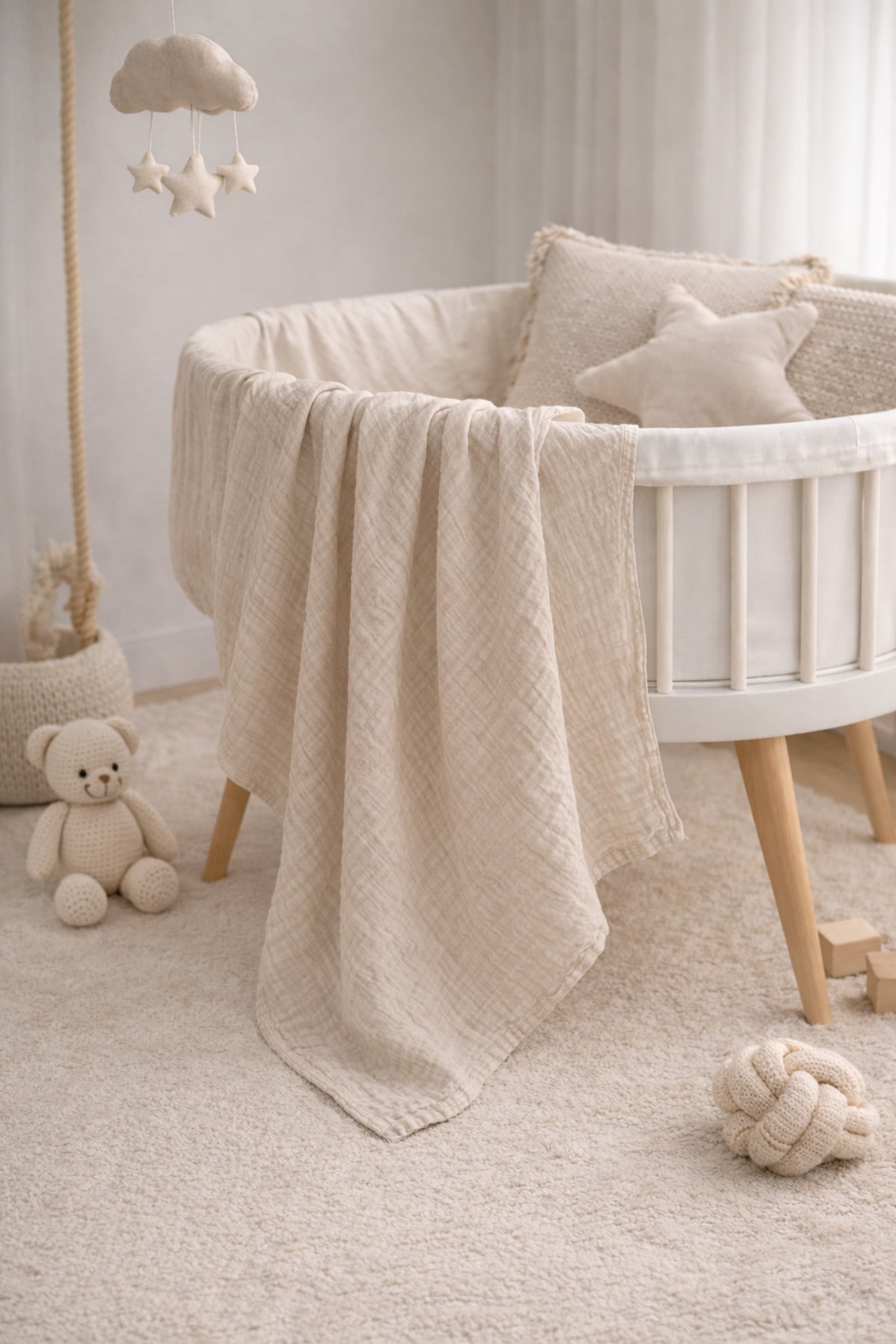 Müslin Bebek Örtüsü (2 Kat) - %100 Pamuk