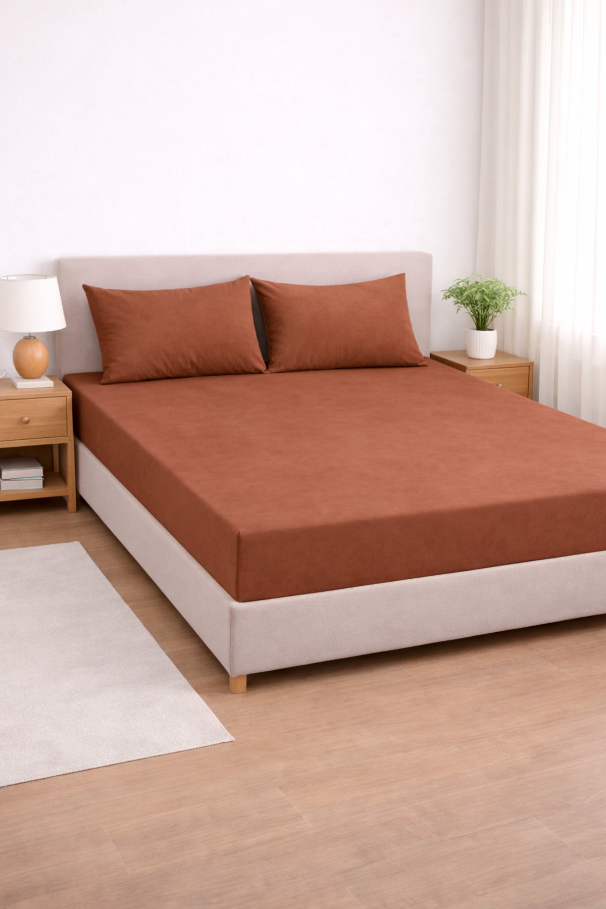 Saten %100 Pamuk 210 TC | 82 Tel Lastikli Fitted Çarşaf Seti | Yastık Kılıflı | Tek ve — Barkod 8682856035706