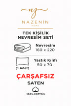 Saten %100 Pamuk Nevresim Seti Liselotte | Çarşafsız